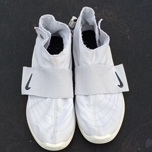 Nike White Athletic Slip-Ons with Strap